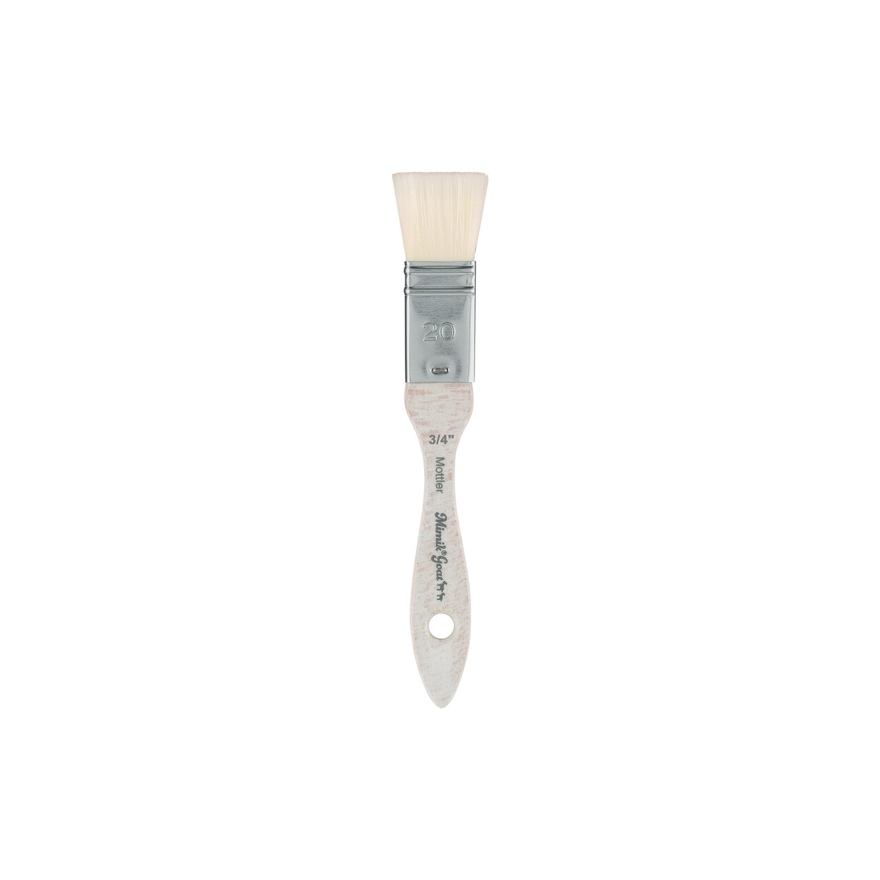Mimik Synthetic Goat Hair Mottler Paint Brush - Short Handle Flat Watercolor Brush- Soft, Absorbent, Synthetic Paint Brush for Watercolor, Oil & Acrylic- Rust-Proof Ferrule- Handmade in Germany